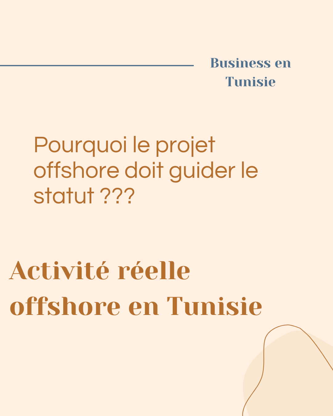Pourquoi le projet offshore doit guider le statut
