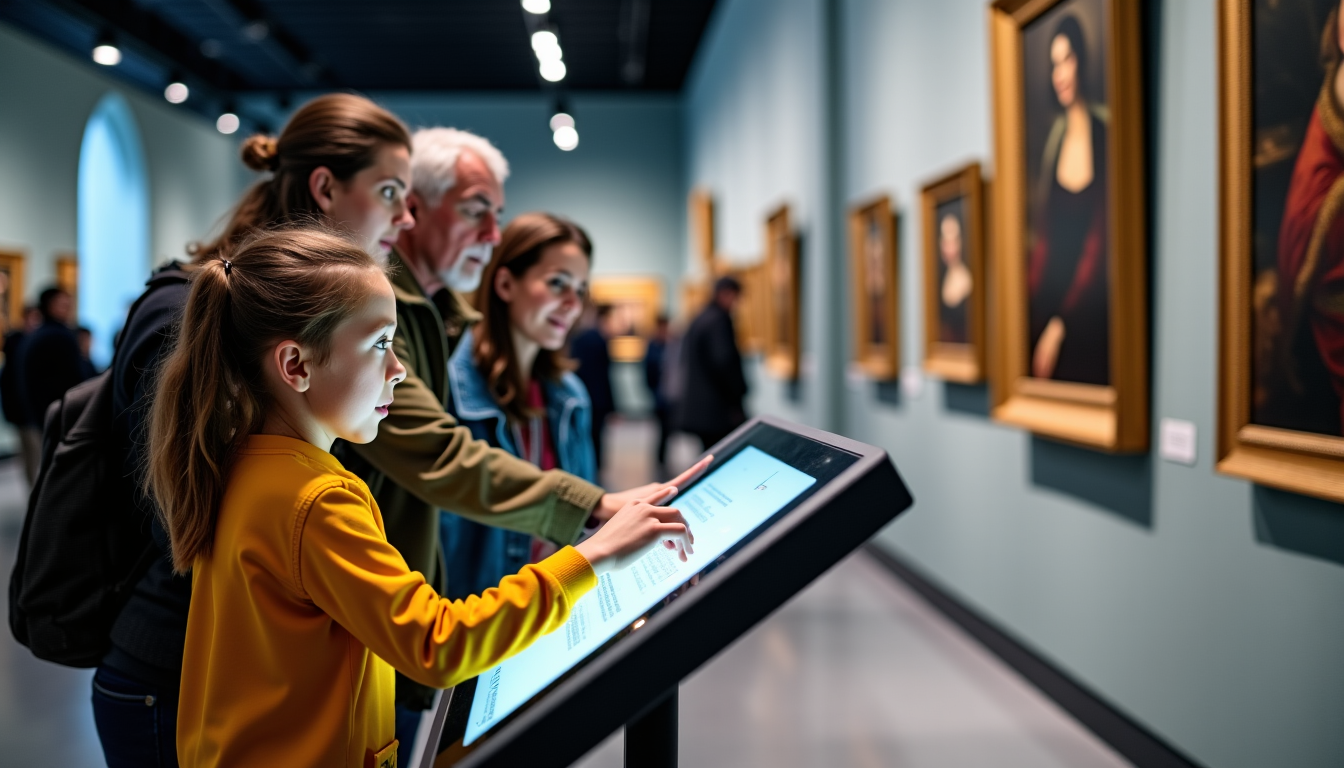 Rapprochez le public des œuvres avec les écrans interactifs pour les musées